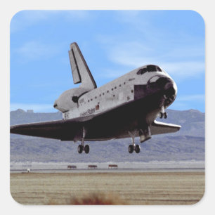 NASA Space Shuttle Atlantis Landung Edwards AFB Quadratischer Aufkleber