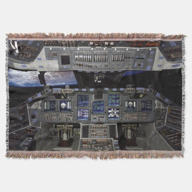 NASA Space Shuttle Cockpit Earth Orbit Window View Decke (Vorderseite)