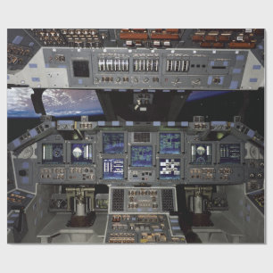 NASA Space Shuttle Cockpit Earth Orbit Window View Geschenkpapier