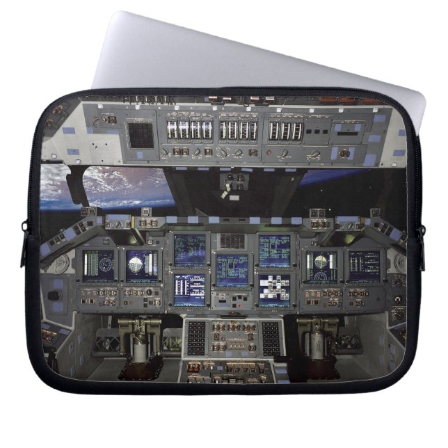 NASA Space Shuttle Cockpit Earth Orbit Window View Laptopschutzhülle (Vorderseite)