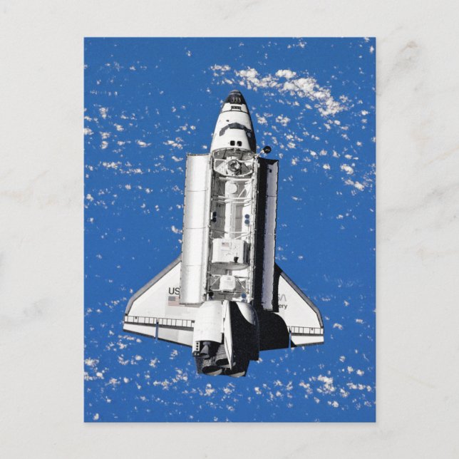 NASA Space Shuttle Discovery Earth Orbit Postkarte (Vorderseite)