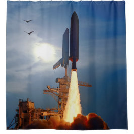 NASA Space Shuttle Discovery Start STS-64 Duschvorhang