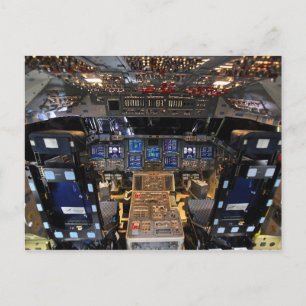 NASA Space Shuttle Endeavour Flugdeck Cockpit Postkarte