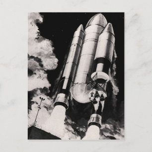 NASA Space Shuttle Trägerrakete Künstler Konzept Postkarte