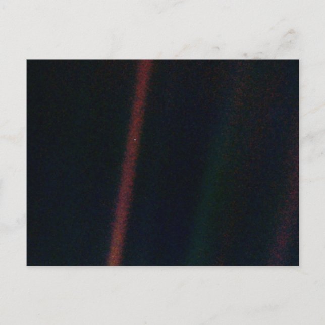 NASA Voyager 1 Earth Pale Blue Postkarte (Vorderseite)