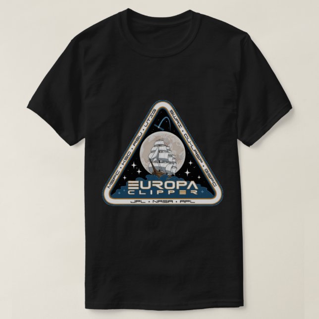 NASA&x27;s Europa Clipper Logo-Sticker T-Shirt (Design vorne)