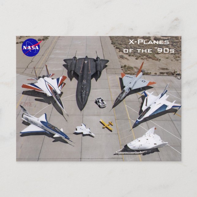 NASA X-Flugzeuge der Postkarten der 1990er Jahre (Vorderseite)