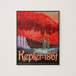 NASA Zukunft Reise Sci-Fi Poster - Kepler 186f