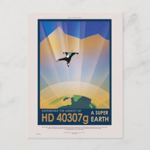 NASA Zukunft Reise Sci-Fi Poster - Supererde Postkarte