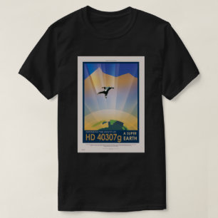 NASA Zukunfts-Reise Sci-Fi-Plakat - Supererde T-Shirt