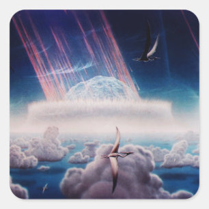NASAs Dinosaurierende Quadratischer Aufkleber