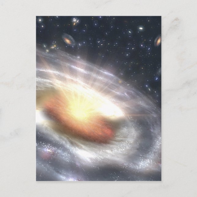 NASAs Quasar Black Hole Postkarte (Vorderseite)