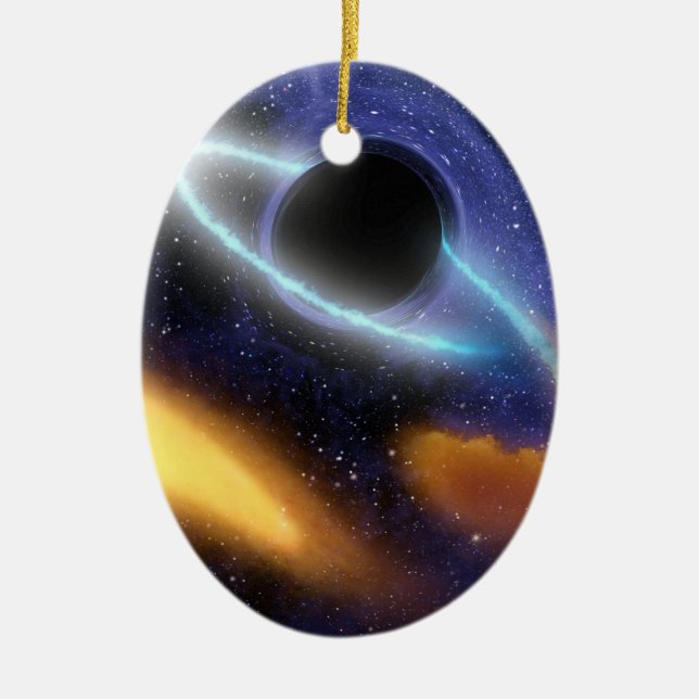 NASAs Schwarzes Loch PIA01884 Keramik Ornament (Vorne)