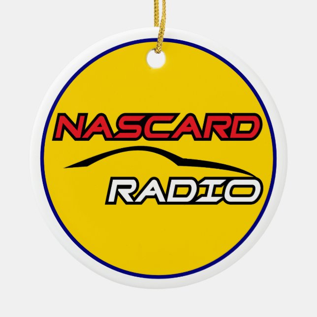 NASCARD RADIO Cercle Ceramic Ornement (Devant)
