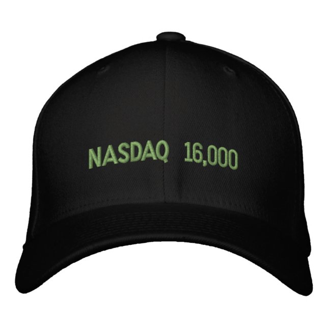 NASDAQ 16000 Stock Market Celebration Bestickte Baseballkappe (Vorderseite)