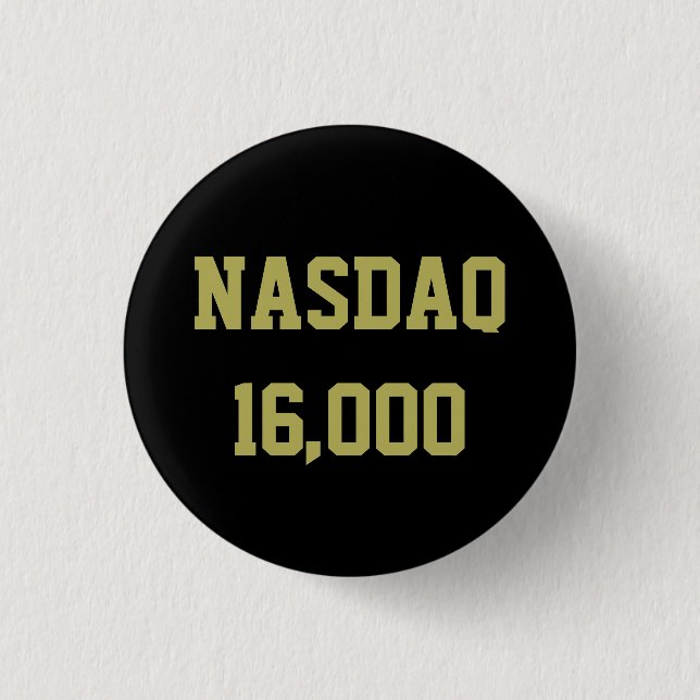 NASDAQ 16000 Stock Market Celebration Button (Vorderseite)