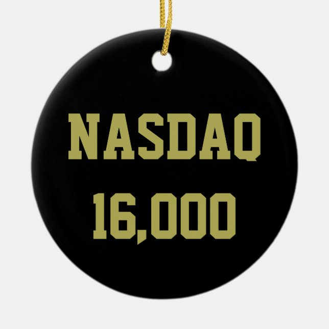 NASDAQ 16000 Stock Market Celebration Keramik Ornament (Vorne)