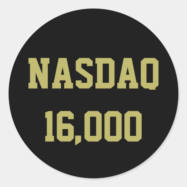 NASDAQ 16000 Stock Market Celebration Runder Aufkleber (Vorderseite)