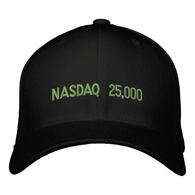 NASDAQ 25000 Börsenfeier Bestickte Baseballkappe (Vorderseite)