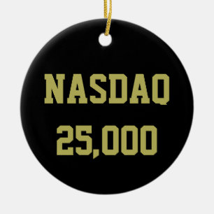 NASDAQ 25000 Börsenfeier Keramik Ornament