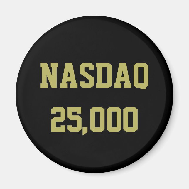NASDAQ 25000 Börsenfeier Magnet (Vorne)