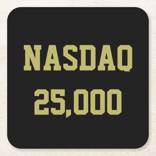 NASDAQ 25000 Börsenfeier Rechteckiger Pappuntersetzer (Vorderseite)