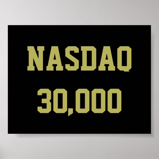 NASDAQ 30000 Börsenfeier Poster (Vorne)