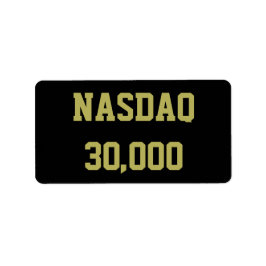 NASDAQ 30000 Stock Market Celebration Adressaufkleber