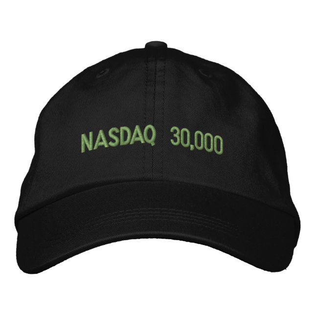 NASDAQ 30000 Stock Market Celebration Bestickte Baseballkappe (Vorderseite)