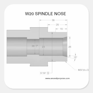 Nase-Aufkleber W20 Quadratischer Aufkleber