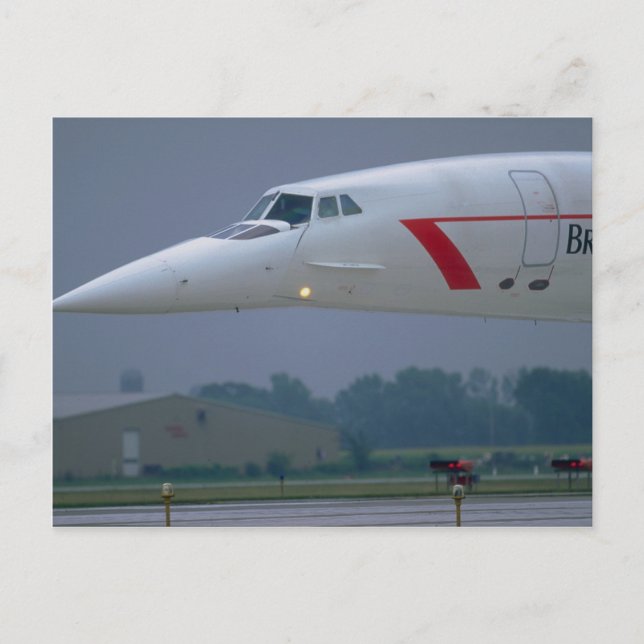 Nase eines British Airways Concordes Postkarte (Vorderseite)