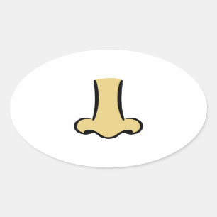 Nase Ovaler Aufkleber