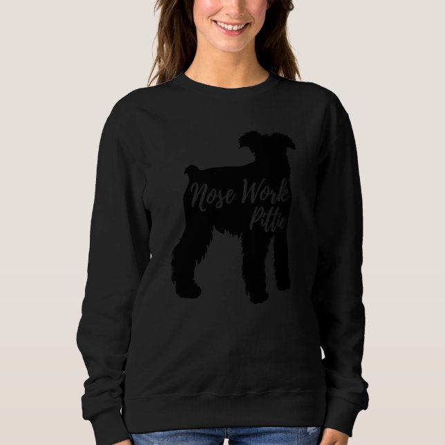 Nase Work Pittie Terrier Dog Silhouette Sweatshirt (Vorderseite)