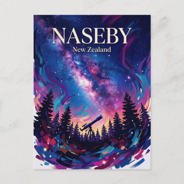 Naseby Neuseeland Postkarte (Vorderseite)