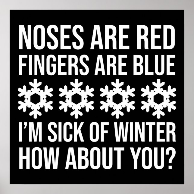 Nasen sind rote Finger sind blau, ich bin vom Wint Poster (Vorne)