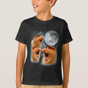 Nasenaffe Liebhaber Galaxie Mond Wildtier Tier T-Shirt