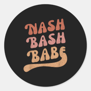 Nash Bash Babe Junggeselinnen-Abschied Gefallen Ni Runder Aufkleber