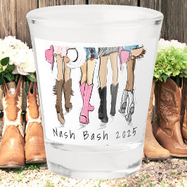 Nash Bash Bachelorette Fashion Cowboy Boots Jahr Schnapsglas