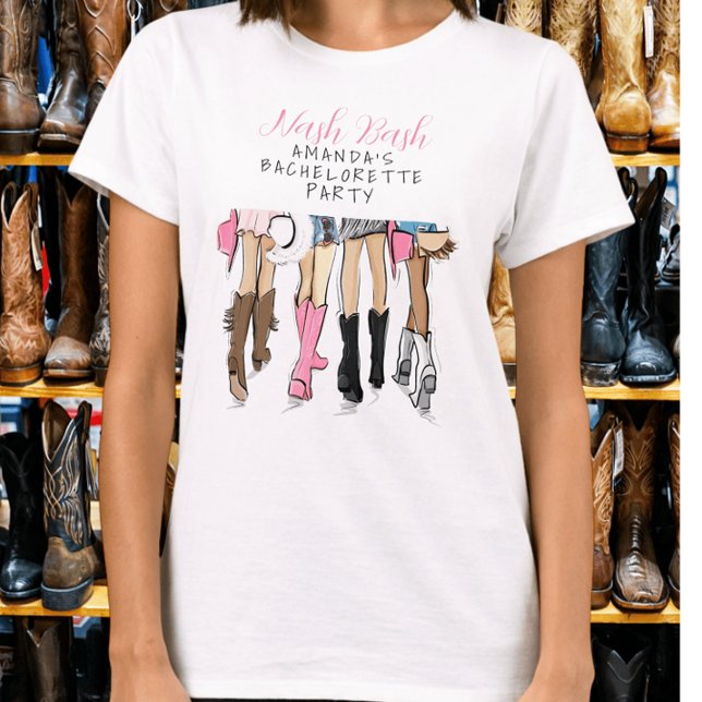 Nash Bash Bridesmaid Bachelorette Fashion T-Shirt (Von Creator hochgeladen)
