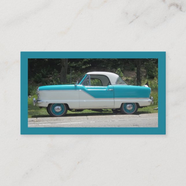 Nash der Hudson Metropolitian Blau und Weiß Visitenkarte (Vorderseite)
