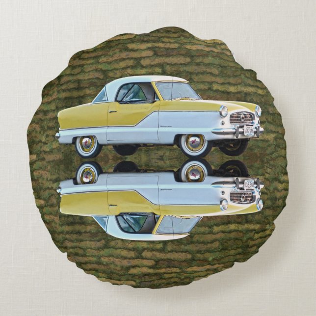 Nash Metropolitan Rundes Kissen (Rückseite)