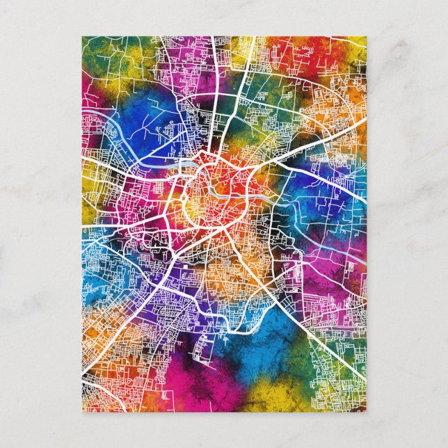 Nashik Maharashtra City Map Postkarte (Vorderseite)