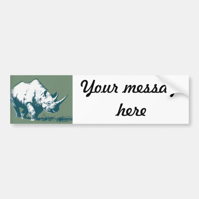 Nashorn Autoaufkleber (Vorne)