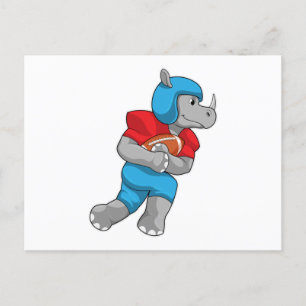 Nashorn bei Fußball-Sportarten Postkarte