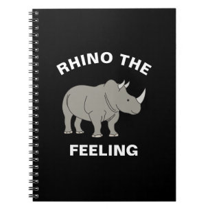 Nashorn Das Gefühl Lustige Tierwelt Rhinozeros Wor Notizblock