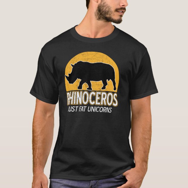 Nashorn - gerade fette Einhörner T-Shirt (Vorderseite)
