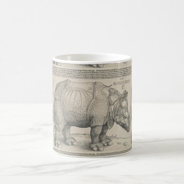 Nashorn, Holzschnitt durch Albrecht Durer Kaffeetasse (Mittel)