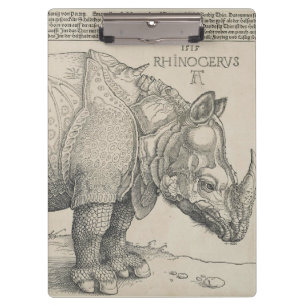 Nashorn, Holzschnitt durch Albrecht Durer Klemmbrett