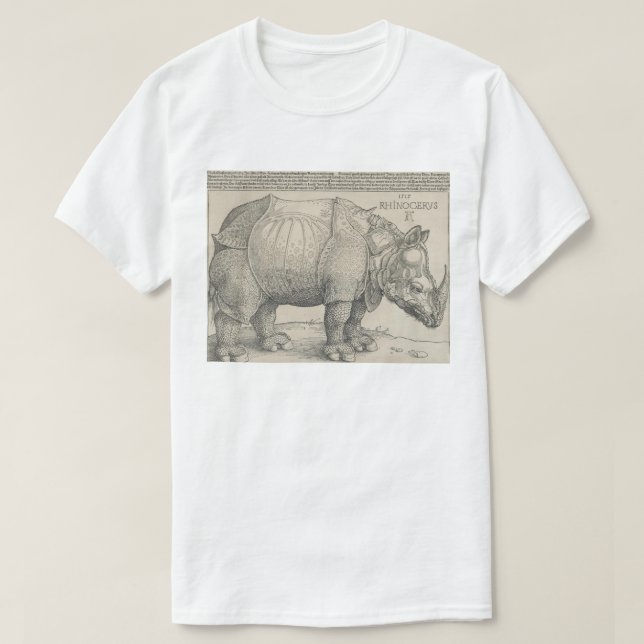 Nashorn, Holzschnitt durch Albrecht Durer T-Shirt (Design vorne)