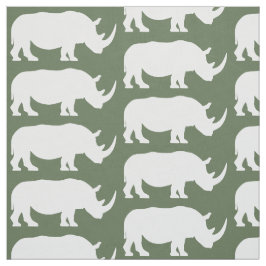 Nashorn in der Silhouette Stoff
